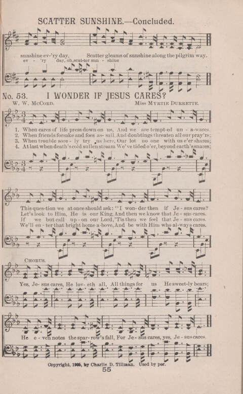 Songs of Life and Light: for the Service of Song in Christian Work and Worship page 55
