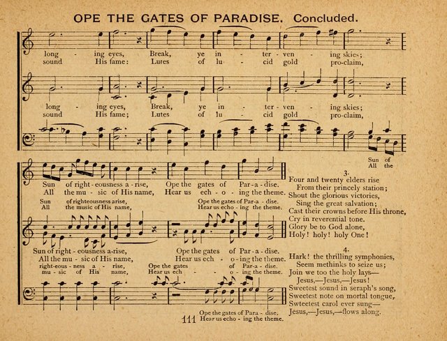 Songs of Love and Praise: for Sabbath-Schools, Prayer-Meetings, and Family Circle page 111