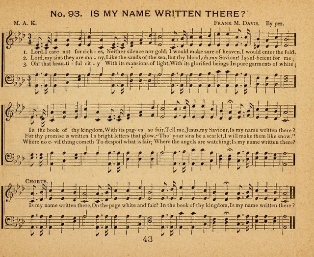 Songs of Love and Praise: for Sabbath-Schools, Prayer-Meetings, and Family Circle page 43