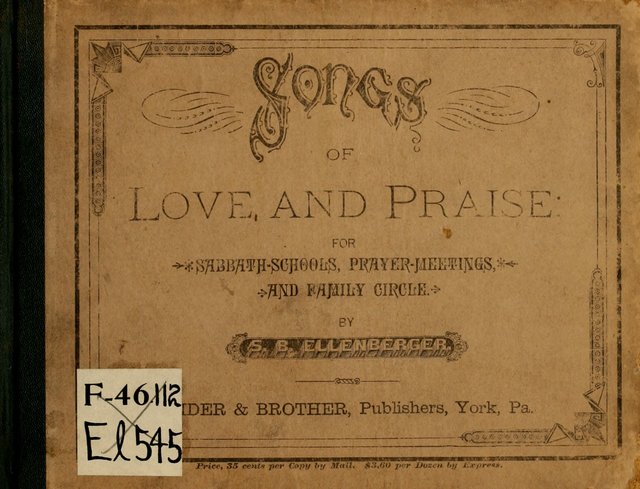 Songs of Love and Praise: for Sabbath-Schools, Prayer-Meetings, and Family Circle page ii