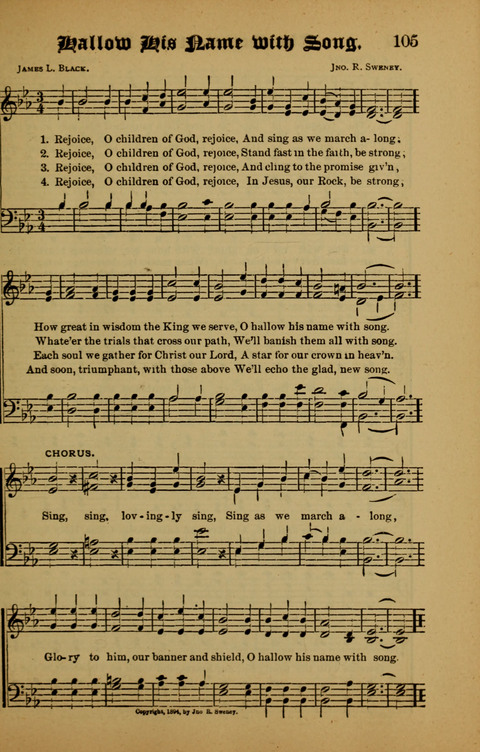 Songs of Love and Praise: for use in meetings & Christian worship & work page 105