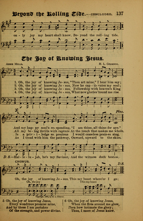 Songs of Love and Praise: for use in meetings & Christian worship & work page 137