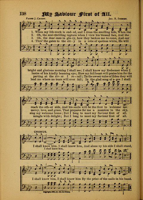 Songs of Love and Praise: for use in meetings & Christian worship & work page 138