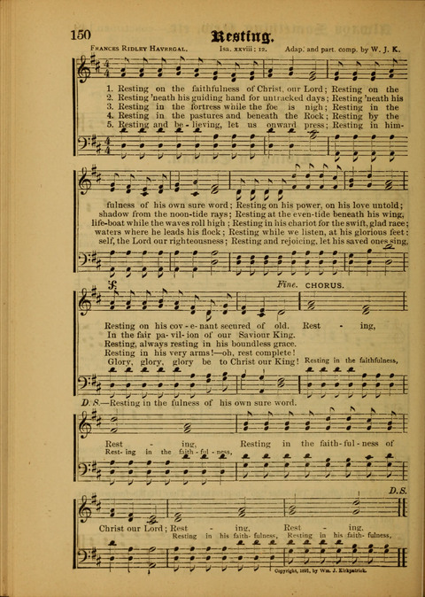 Songs of Love and Praise: for use in meetings & Christian worship & work page 150