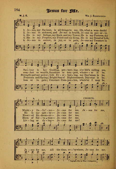 Songs of Love and Praise: for use in meetings & Christian worship & work page 184