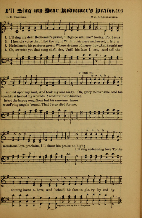 Songs of Love and Praise: for use in meetings & Christian worship & work page 193