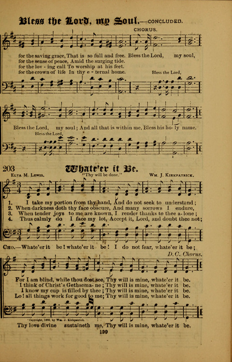 Songs of Love and Praise: for use in meetings & Christian worship & work page 199