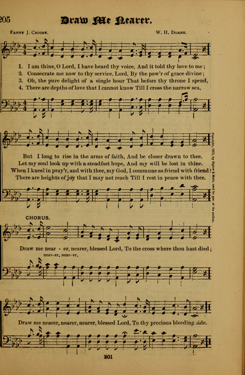 Songs of Love and Praise: for use in meetings & Christian worship & work page 201