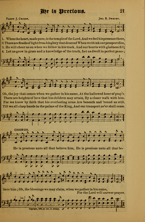 Songs of Love and Praise: for use in meetings & Christian worship & work page 21