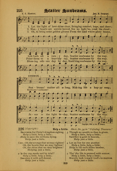 Songs of Love and Praise: for use in meetings & Christian worship & work page 210