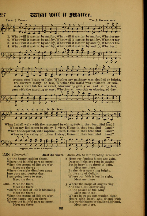 Songs of Love and Praise: for use in meetings & Christian worship & work page 211