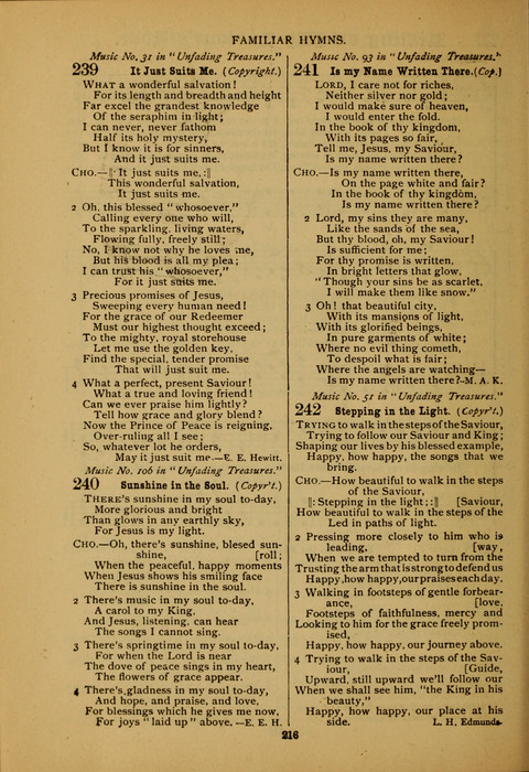 Songs of Love and Praise: for use in meetings & Christian worship & work page 216