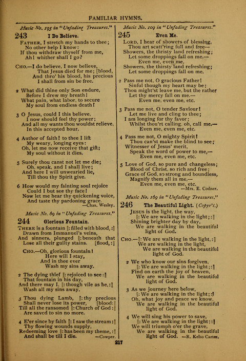 Songs of Love and Praise: for use in meetings & Christian worship & work page 217