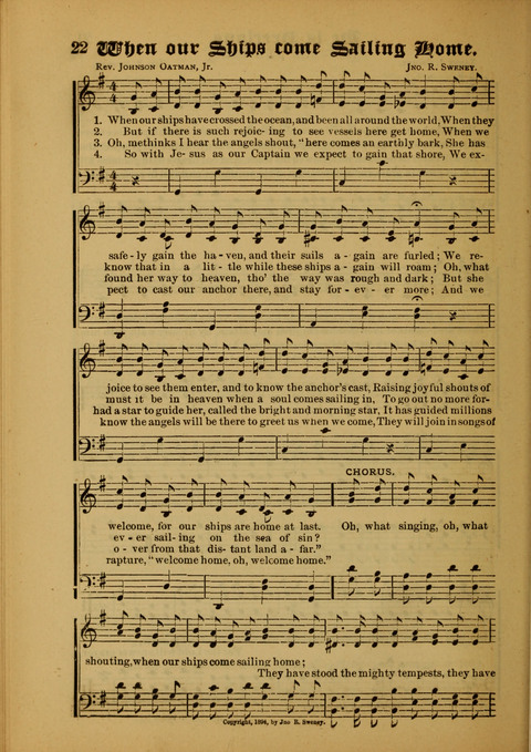 Songs of Love and Praise: for use in meetings & Christian worship & work page 22