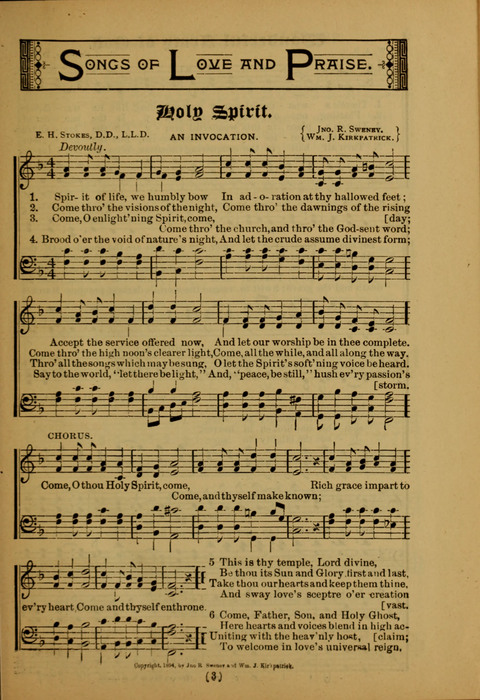 Songs of Love and Praise: for use in meetings & Christian worship & work page 3