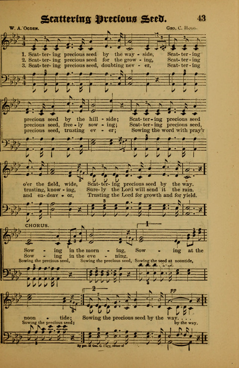 Songs of Love and Praise: for use in meetings & Christian worship & work page 43