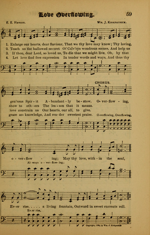 Songs of Love and Praise: for use in meetings & Christian worship & work page 59