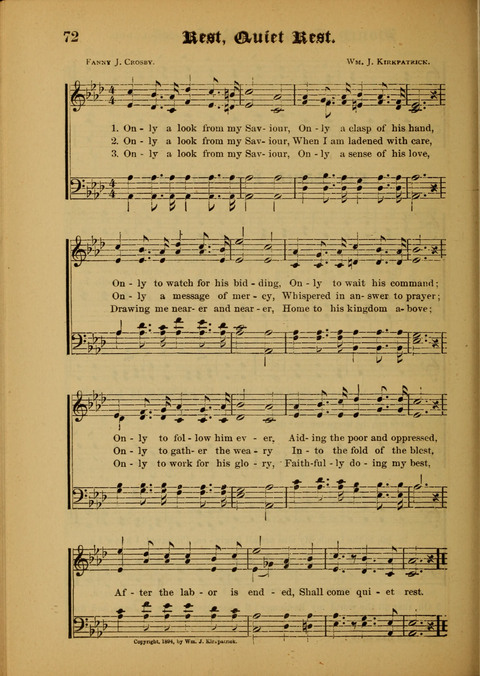 Songs of Love and Praise: for use in meetings & Christian worship & work page 72