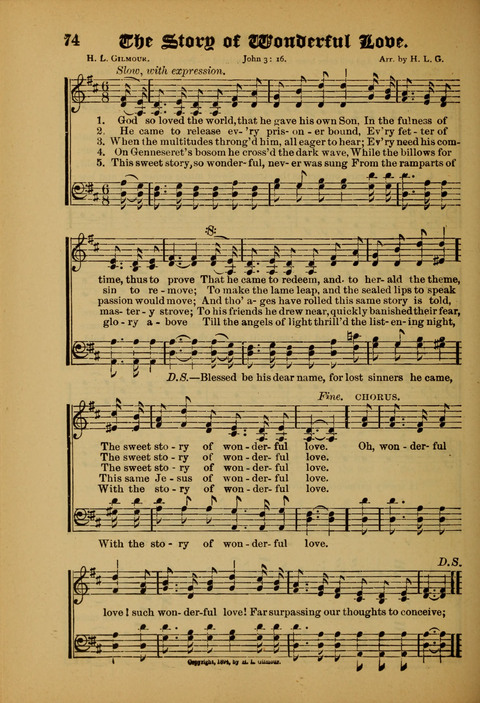 Songs of Love and Praise: for use in meetings & Christian worship & work page 74