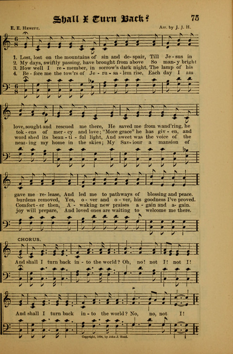 Songs of Love and Praise: for use in meetings & Christian worship & work page 75