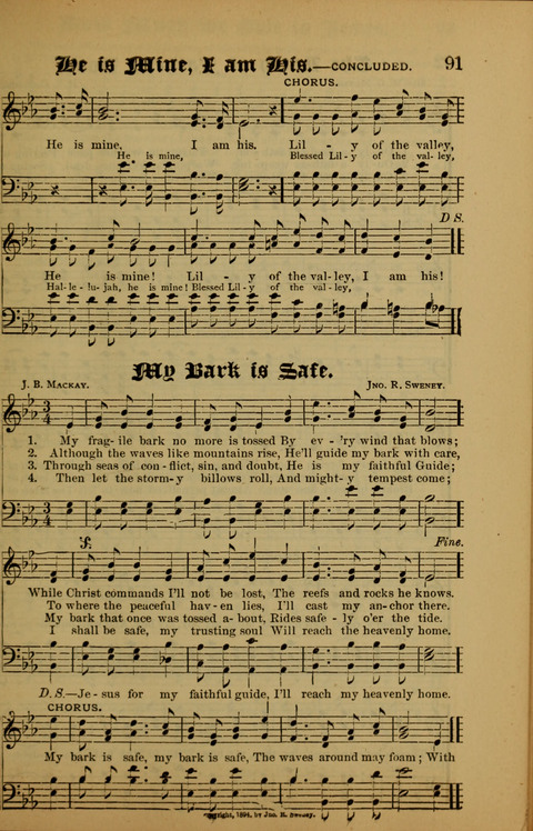 Songs of Love and Praise: for use in meetings & Christian worship & work page 91