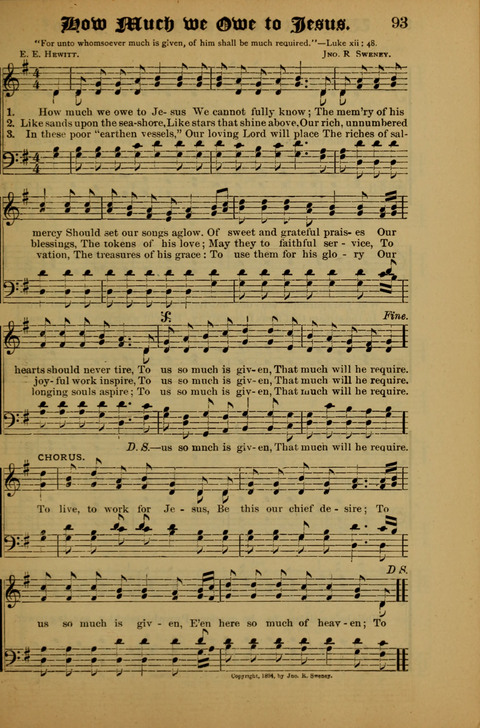 Songs of Love and Praise: for use in meetings & Christian worship & work page 93