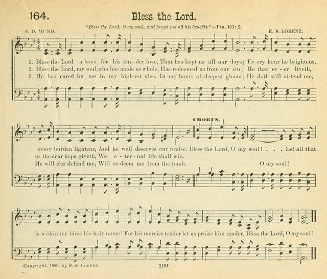 Songs of the Morning: a choice collection of songs and hymns for the Sunday school and other social services page 110