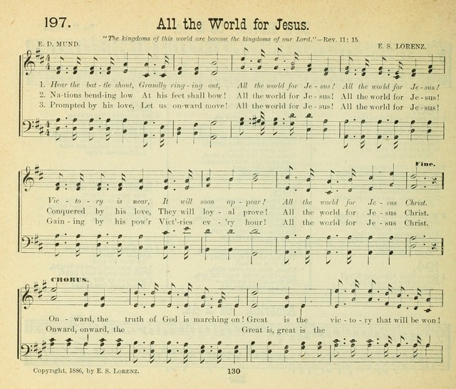 Songs of the Morning: a choice collection of songs and hymns for the Sunday school and other social services page 131