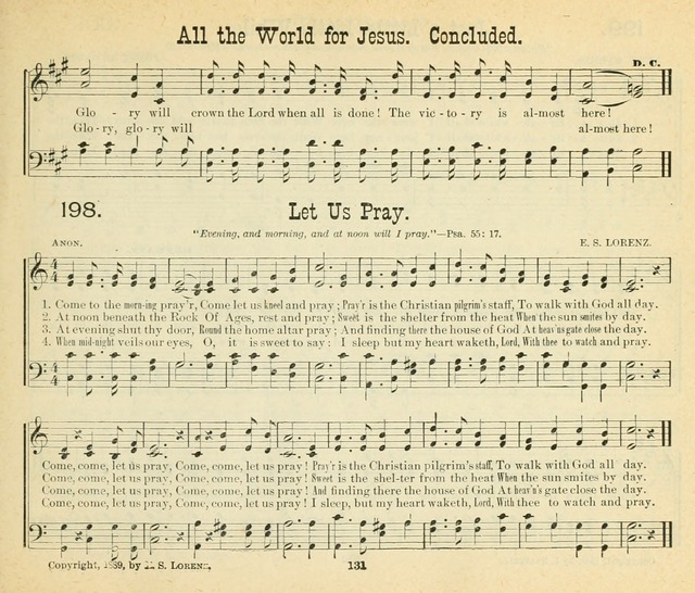 Songs of the Morning: a choice collection of songs and hymns for the Sunday school and other social services page 132