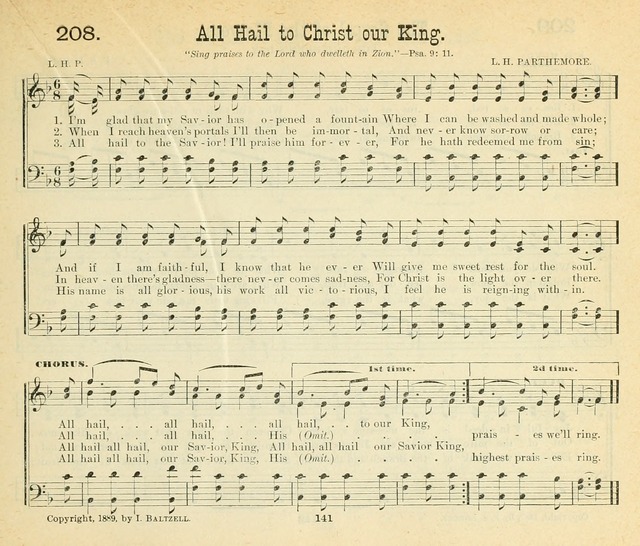 Songs of the Morning: a choice collection of songs and hymns for the Sunday school and other social services page 142