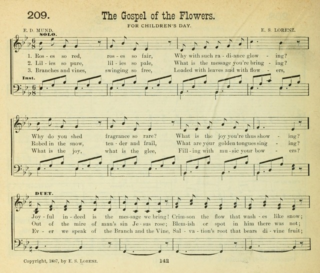 Songs of the Morning: a choice collection of songs and hymns for the Sunday school and other social services page 143