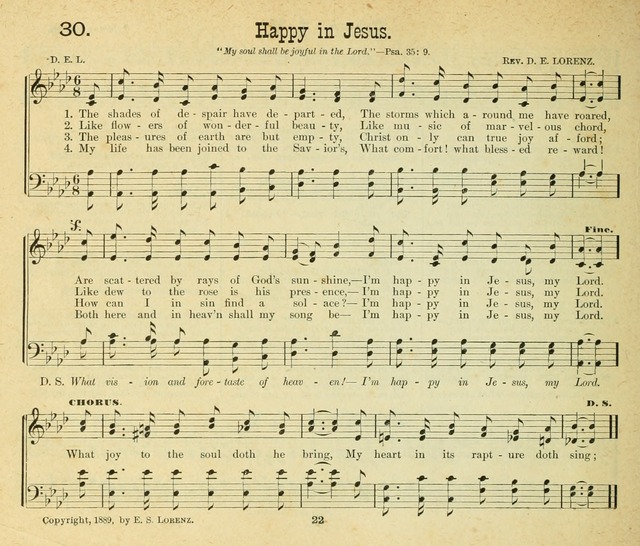 Songs of the Morning: a choice collection of songs and hymns for the Sunday school and other social services page 23