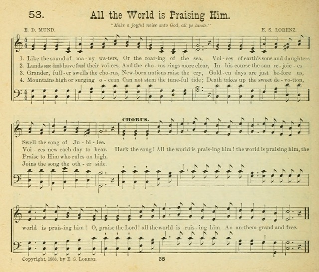 Songs of the Morning: a choice collection of songs and hymns for the Sunday school and other social services page 39