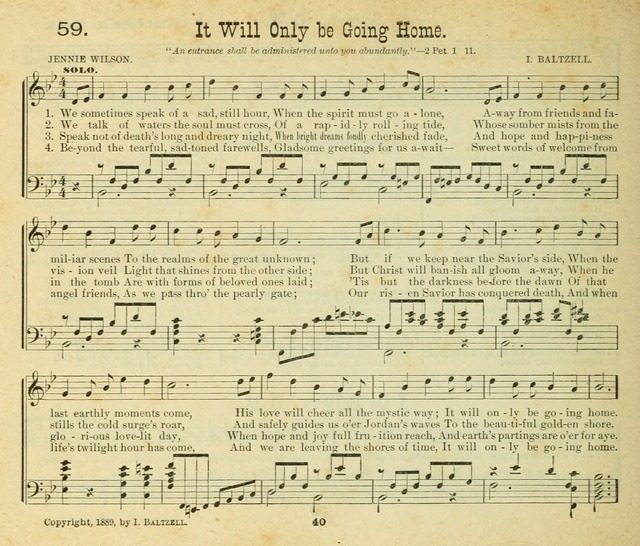 Songs of the Morning: a choice collection of songs and hymns for the Sunday school and other social services page 41