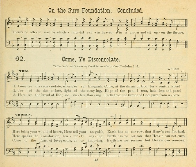 Songs of the Morning: a choice collection of songs and hymns for the Sunday school and other social services page 44