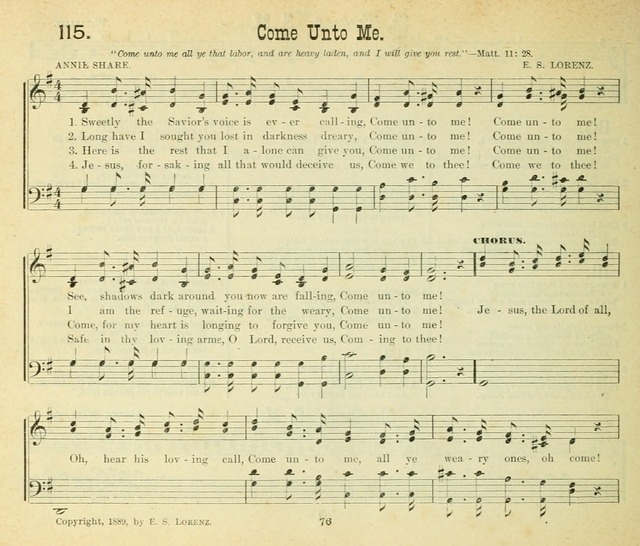 Songs of the Morning: a choice collection of songs and hymns for the Sunday school and other social services page 77