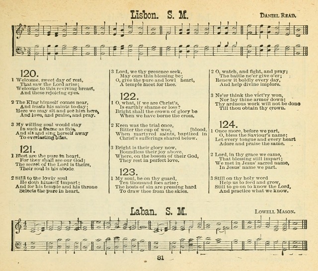 Songs of the Morning: a choice collection of songs and hymns for the Sunday school and other social services page 82