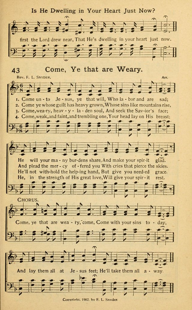 Songs of Matchless Love: for evangelistic services, devotional meetings and Sunday schools page 43