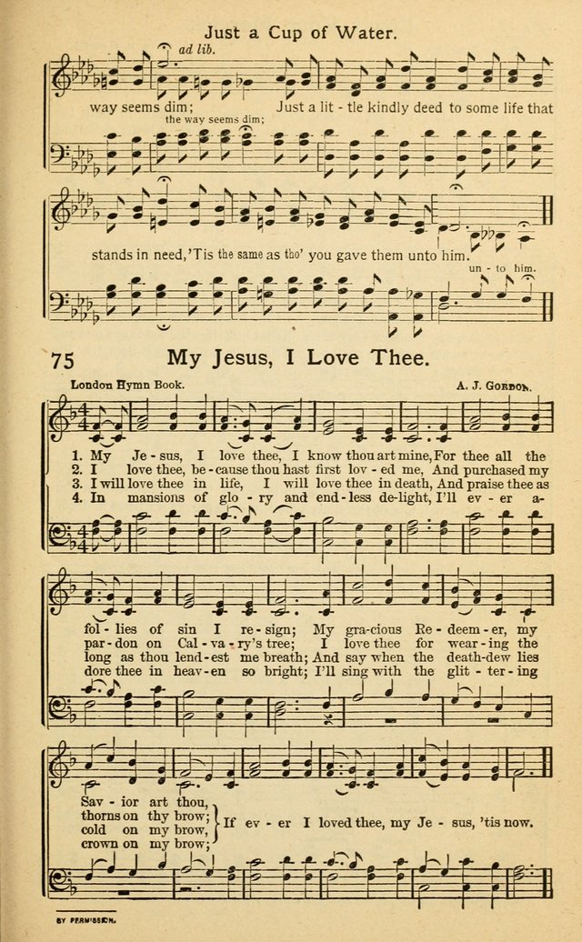 Songs of Matchless Love: for evangelistic services, devotional meetings and Sunday schools page 69