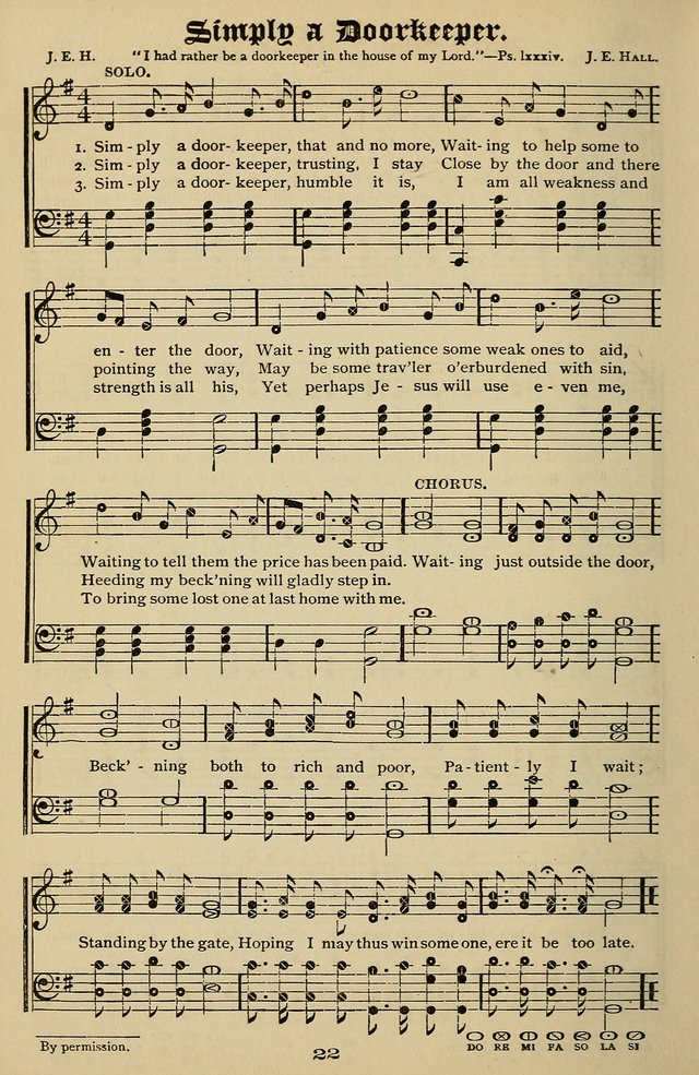 Songs of the New Life: with Songs of Redeeming Love Combined: for use in gospel meetings, etc. page 22