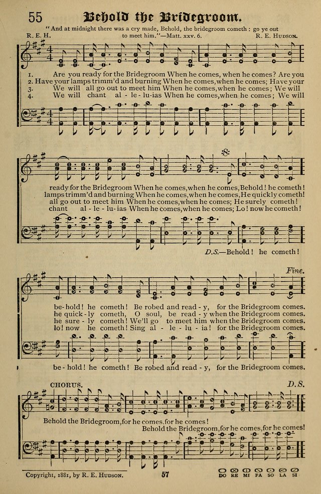 Songs of the New Life: with Songs of Redeeming Love Combined: for use in gospel meetings, etc. page 57