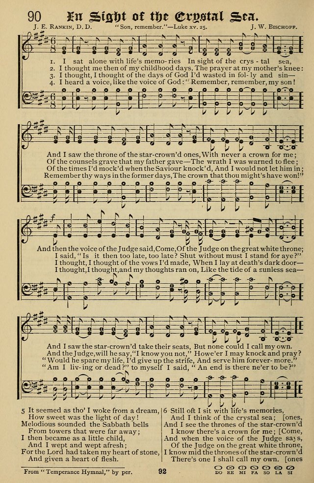 Songs of the New Life: with Songs of Redeeming Love Combined: for use in gospel meetings, etc. page 92