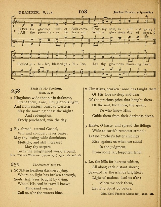 Songs of Praise: a selection of standard hymns and tunes for the Sunday-shcools and social meetings page 109