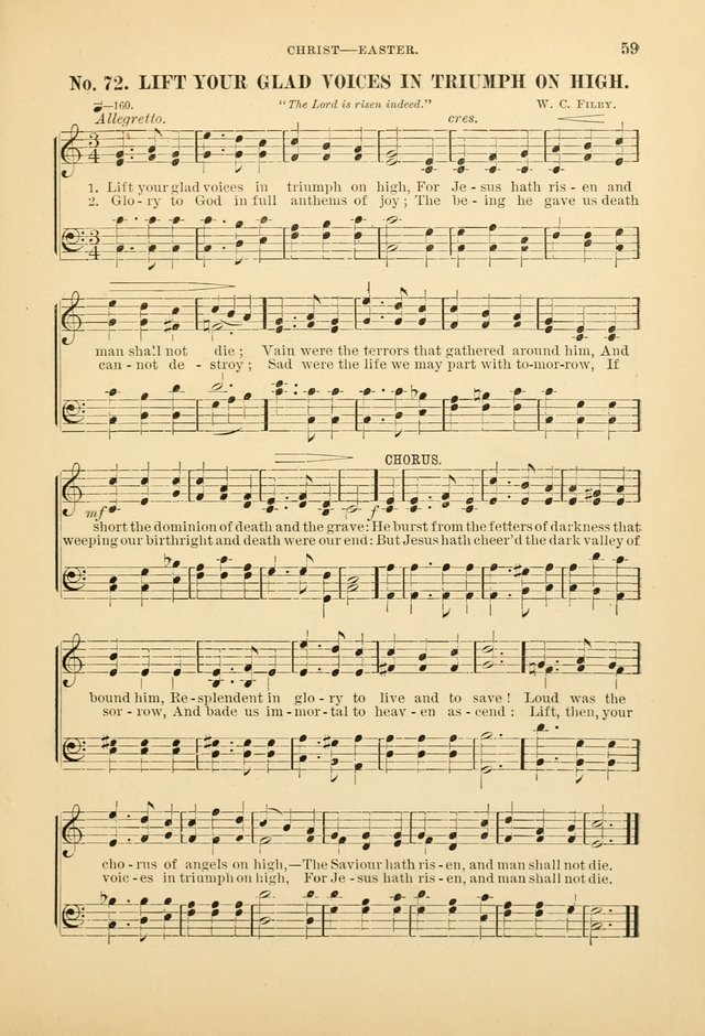 The Spirit of Praise: a collection of music with hymns for use in Sabbath-school services and church meetings page 61