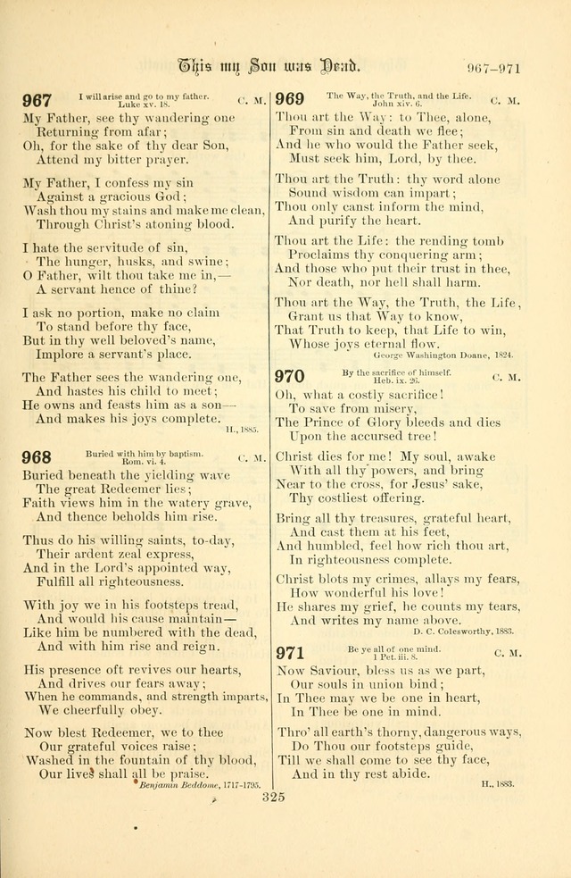 Songs of Pilgrimage: a hymnal for the churches of Christ (2nd ed.) page 325