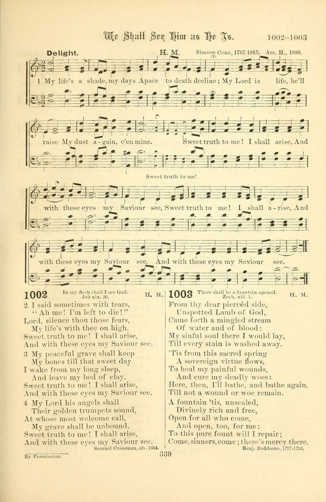 Songs of Pilgrimage: a hymnal for the churches of Christ (2nd ed.) page 339