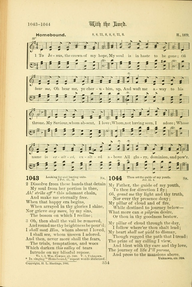 Songs of Pilgrimage: a hymnal for the churches of Christ (2nd ed.) page 354