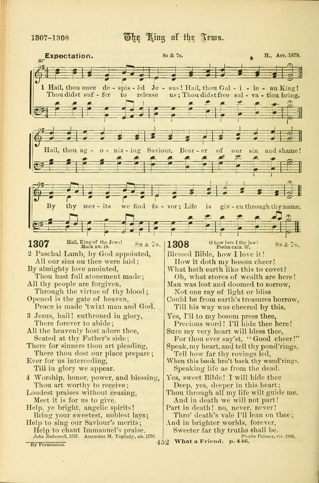 Songs of Pilgrimage: a hymnal for the churches of Christ (2nd ed.) page 452