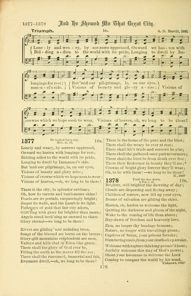 Songs of Pilgrimage: a hymnal for the churches of Christ (2nd ed.) page 476