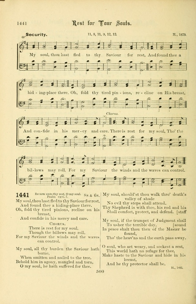 Songs of Pilgrimage: a hymnal for the churches of Christ (2nd ed.) page 500